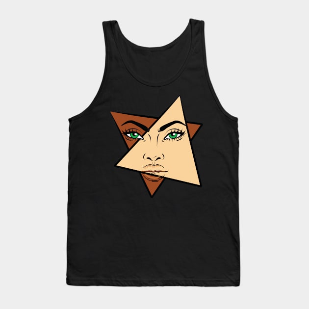 black and white anime face Tank Top by medo art 1